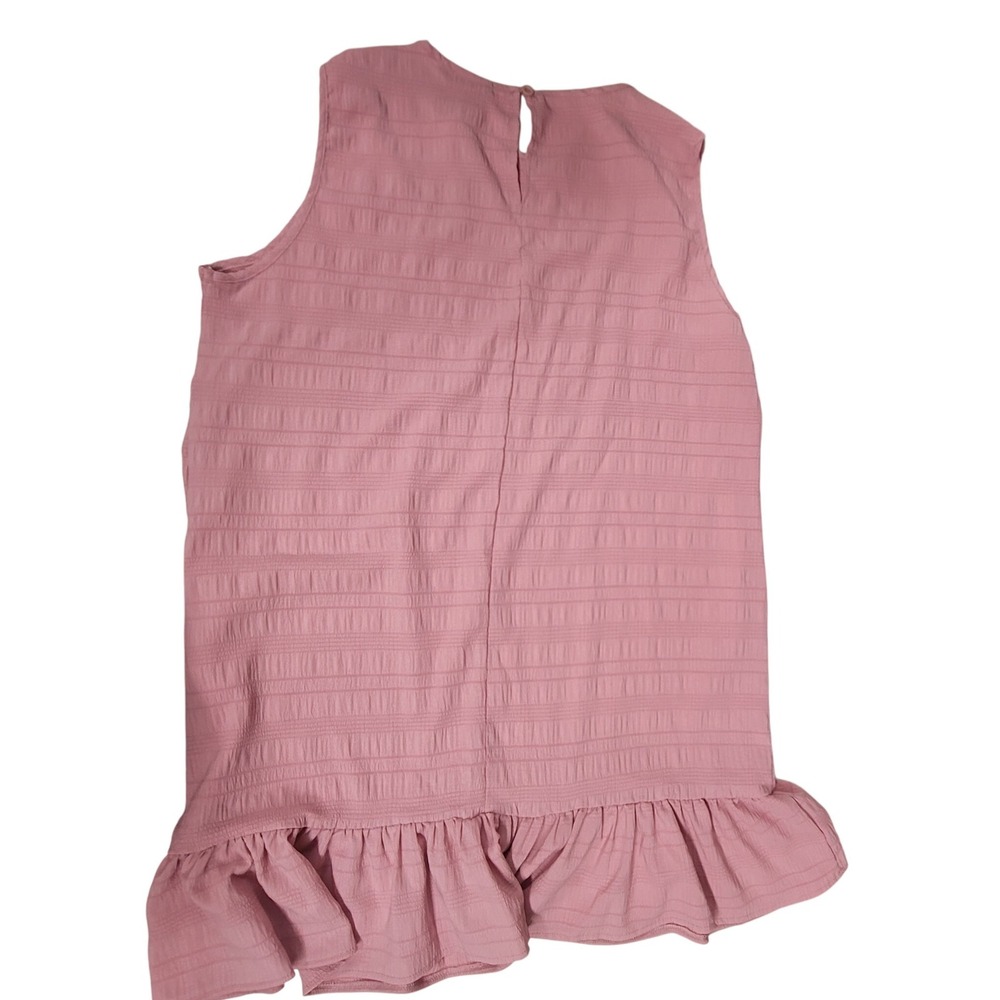 Emery Rose Women's Pink Sleeveless‎ Ruffle Hem Top XL Casual Dress